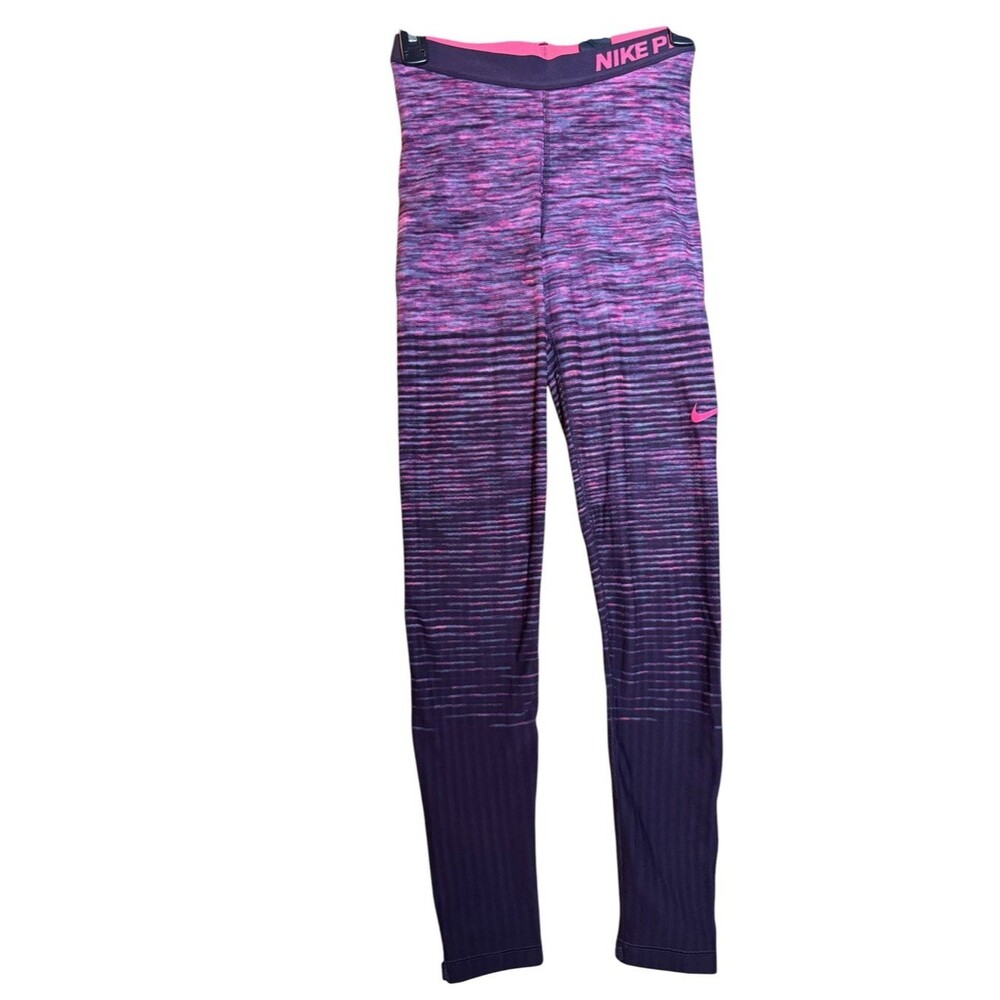 NWT Nike Pro Women’s Purple/Pink Gradient Hyperwarm Leggings Size Small MSRP $75
